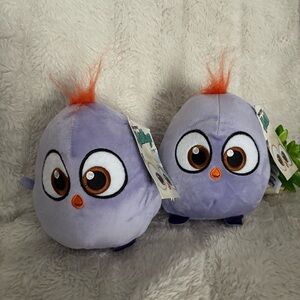 Angry Birds Hatchlings Plush Will Baby Bird Stuffed Animals Rovio 6" x2 NWT